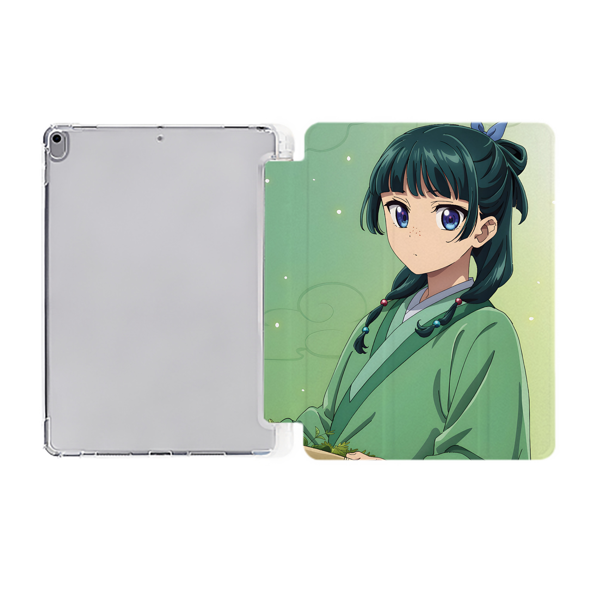 （画像用） 薬屋のひとりごと The Apothecary Diaries IPad ケース ペン収納付き 三つ折りスタンド PUレザー×シリコン 対応機種9.5/10.5/10.9インチ